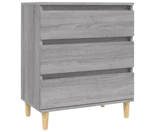 Aparador de madera contrachapada gris Sonoma 60x35x70 cm