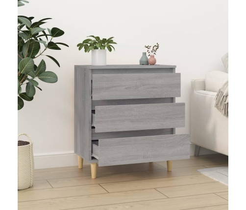 Aparador de madera contrachapada gris Sonoma 60x35x70 cm