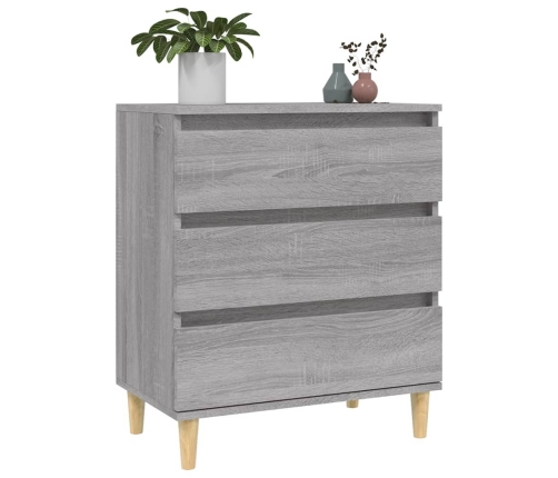 Aparador de madera contrachapada gris Sonoma 60x35x70 cm