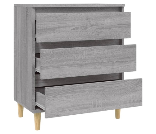 Aparador de madera contrachapada gris Sonoma 60x35x70 cm