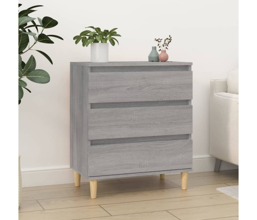 Aparador de madera contrachapada gris Sonoma 60x35x70 cm