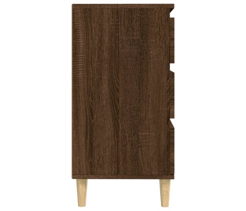 Aparador madera contrachapada marrón roble 60x35x70 cm