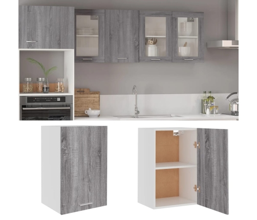 Armario colgante madera contrachapada gris sonoma 39,5x31x60 cm