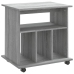 Armario con ruedas madera contrachapada gris Sonoma 60x45x60 cm