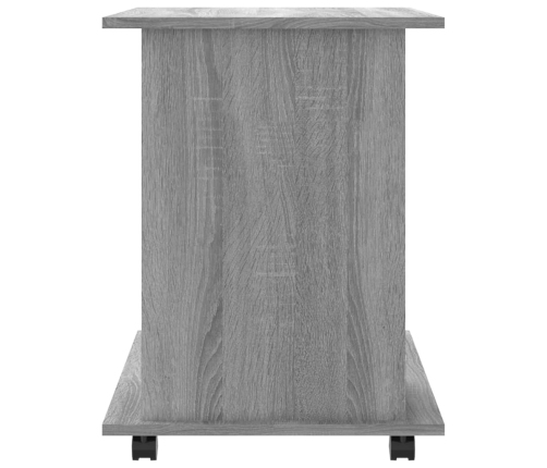 Armario con ruedas madera contrachapada gris Sonoma 60x45x60 cm