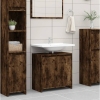 Armario de baño madera contrachapada roble ahumado 60x33x61 cm