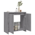 Armario de baño madera contrachapada gris Sonoma 60x33x61 cm