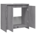 Armario de baño madera contrachapada gris Sonoma 60x33x61 cm