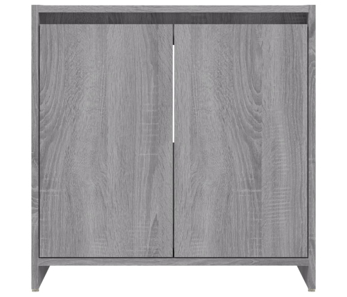 Armario de baño madera contrachapada gris Sonoma 60x33x61 cm