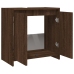 Armario de baño madera contrachapada marrón roble 60x33x61 cm