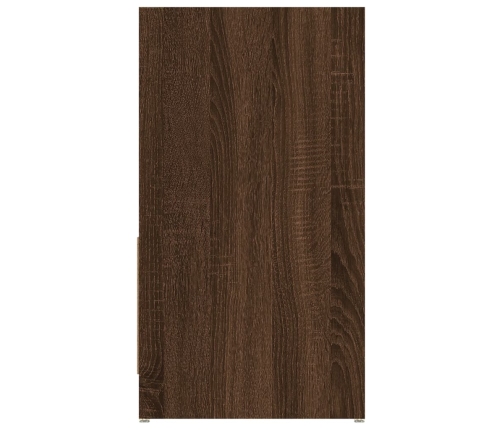 Armario de baño madera contrachapada marrón roble 60x33x61 cm