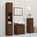 Armario de baño madera contrachapada marrón roble 60x33x61 cm