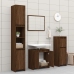 Armario de baño madera contrachapada marrón roble 60x33x61 cm