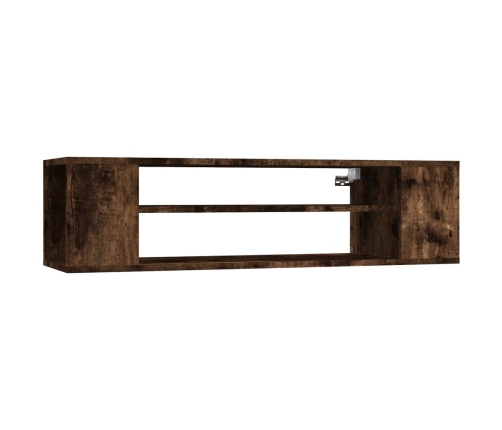 Mueble de TV colgante madera roble ahumado 100x30x26,5 cm