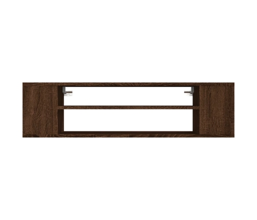 Mueble de TV colgante madera marrón roble 100x30x26,5 cm