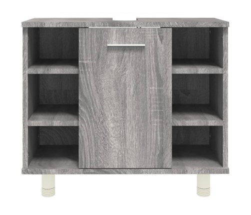 Armario de baño madera contrachapada gris Sonoma 60x32x53,5 cm