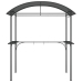 Cenador barbacoa estante lateral acero antracita 220x115x230 cm