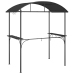 Cenador barbacoa estante lateral acero antracita 220x115x230 cm