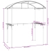 Cenador barbacoa estante lateral acero antracita 220x115x230 cm