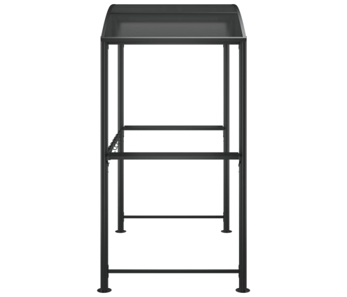 Cenador barbacoa estante lateral acero antracita 210x114x230 cm