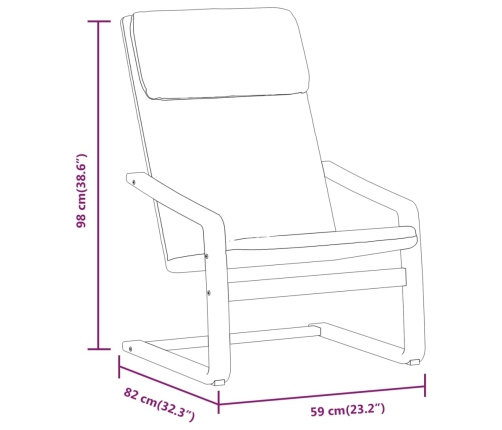 Sillón de relax con taburete tela gris claro