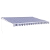 Toldo retráctil aluminio y tela azul y blanco 4x3 m