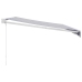 Toldo retráctil aluminio y tela azul y blanco 4x3 m