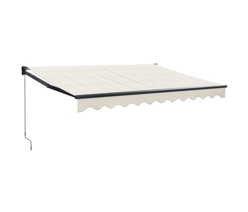 Toldo retráctil aluminio y tela color crema 3,5x2,5 m
