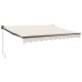Toldo retráctil aluminio y tela color crema 3,5x2,5 m