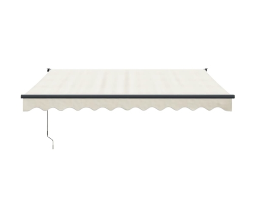 Toldo retráctil aluminio y tela color crema 3,5x2,5 m