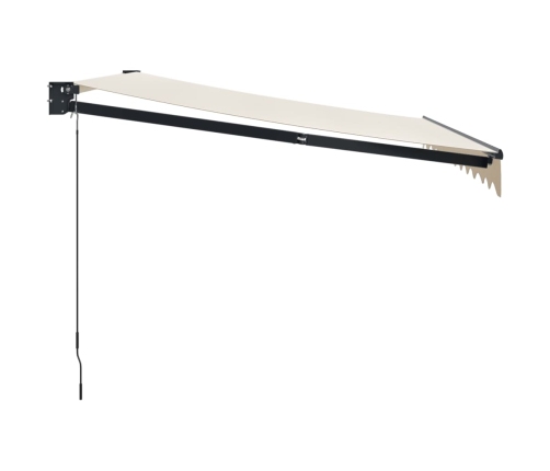 Toldo retráctil aluminio y tela color crema 3,5x2,5 m