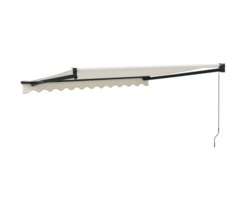 Toldo retráctil aluminio y tela color crema 3,5x2,5 m