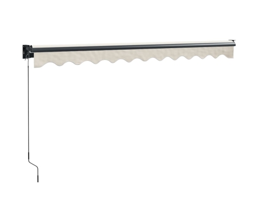 Toldo retráctil aluminio y tela color crema 3,5x2,5 m