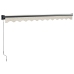 Toldo retráctil aluminio y tela color crema 3,5x2,5 m