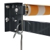 Toldo retráctil aluminio y tela amarillo y blanco 3,5x2,5 m