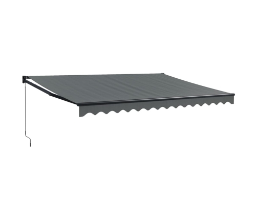 Toldo retráctil aluminio y tela gris antracita 4x3 m