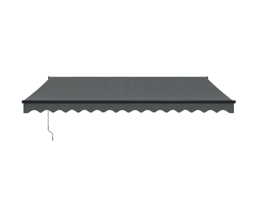 Toldo retráctil aluminio y tela gris antracita 4x3 m