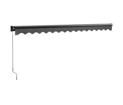 Toldo retráctil aluminio y tela gris antracita 4x3 m