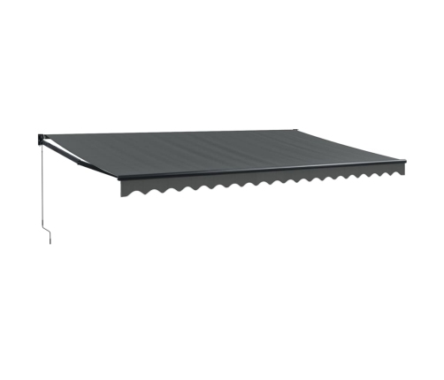 Toldo retráctil aluminio y tela gris antracita 5x3 m