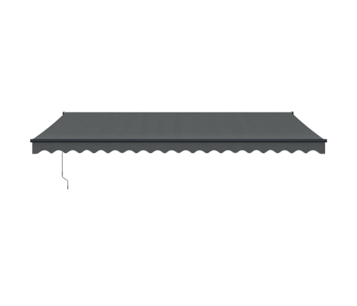 Toldo retráctil aluminio y tela gris antracita 5x3 m