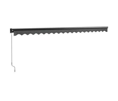 Toldo retráctil aluminio y tela gris antracita 5x3 m