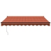 Toldo retráctil aluminio y tela naranja y marrón 3,5x2,5 m
