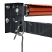 Toldo retráctil aluminio y tela naranja y marrón 3,5x2,5 m