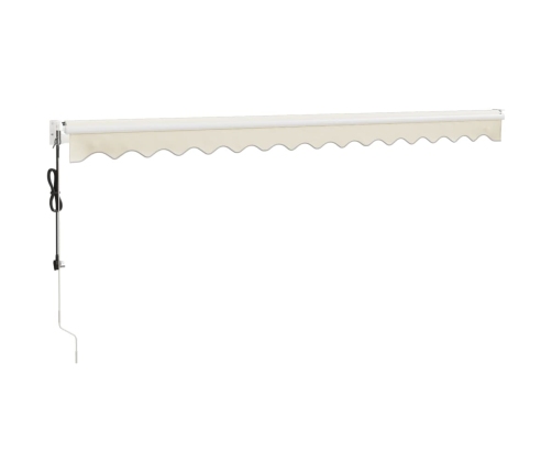 Toldo retráctil automático color crema 4,5x3 m