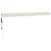 Toldo retráctil automático color crema 4,5x3 m