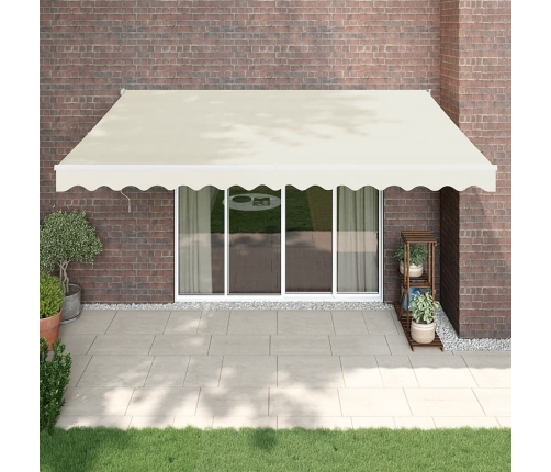 Toldo retráctil automático color crema 4,5x3 m
