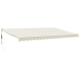 Toldo retráctil automático color crema 5x3 m