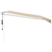 Toldo retráctil automático amarillo y blanco 4,5x3 m