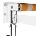 Toldo retráctil automático amarillo y blanco 4,5x3 m