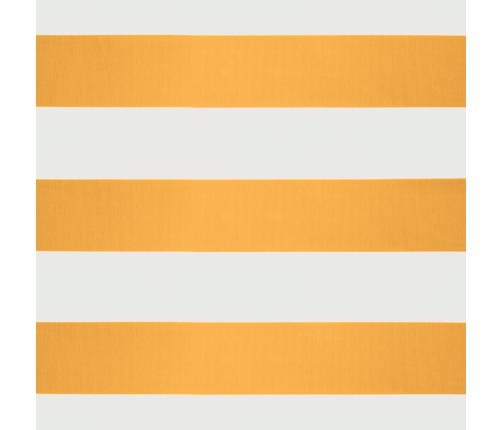 Toldo retráctil automático amarillo y blanco 4,5x3 m